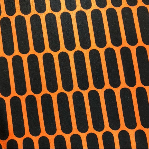 Michael Kors Geometric Orange & Black Wide Leg Pants - Picture 12 of 15